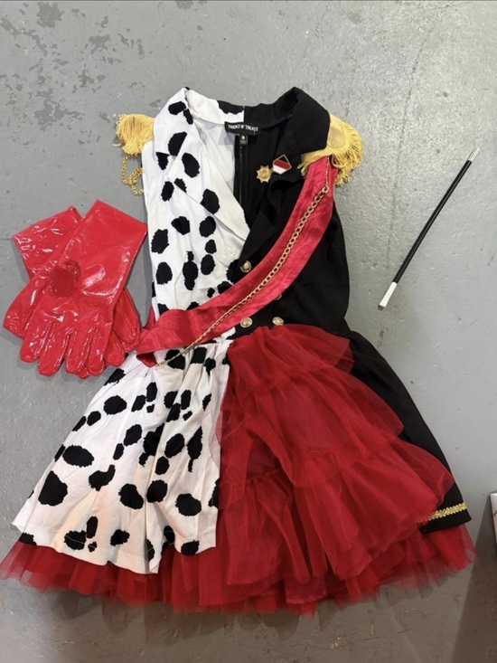 Dolls Kill Other - Dolls Kill Black White and Red Cruella deville Costume Dress
